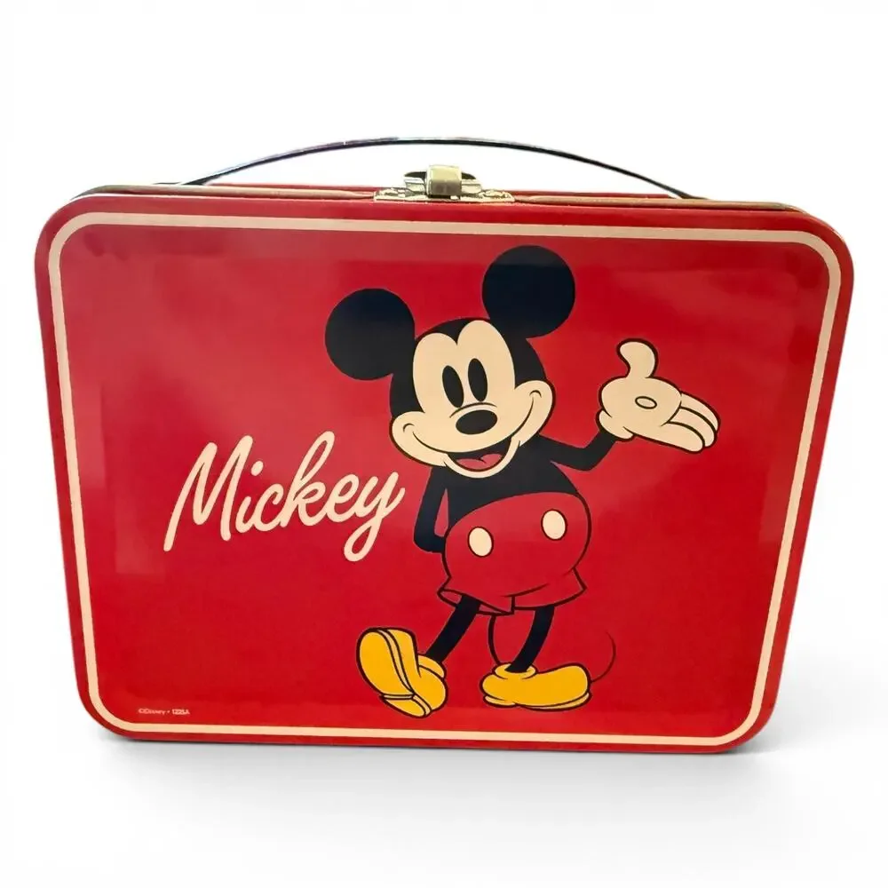 Disney Mickey Mouse Minnie Metal Lunch Pail Box Container
